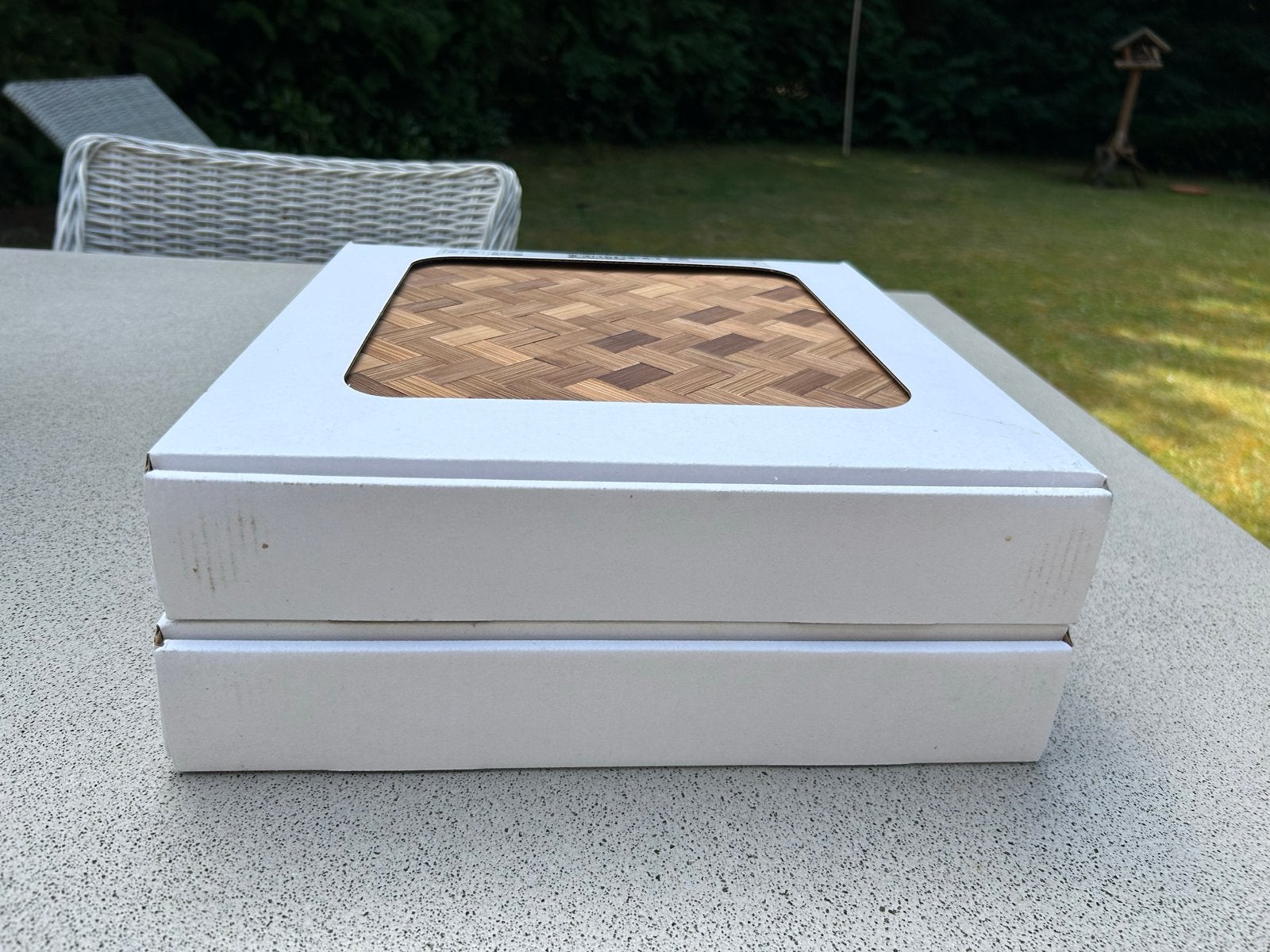 Set van 2 IKEA BULLIG opbergboxen, bamboe/bruin, Ophalen, Minder dan 50 cm, Zo goed als nieuw, 5 – 50