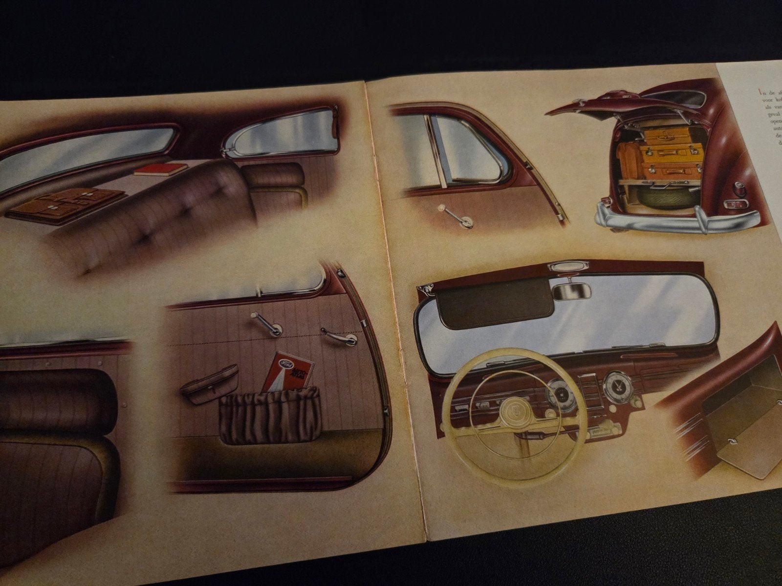 Brochure Ford Taunus Deluxe 1951, Boeken, Auto's | Folders en Tijdschriften, Ophalen of Verzenden, Zo goed als nieuw, Ford