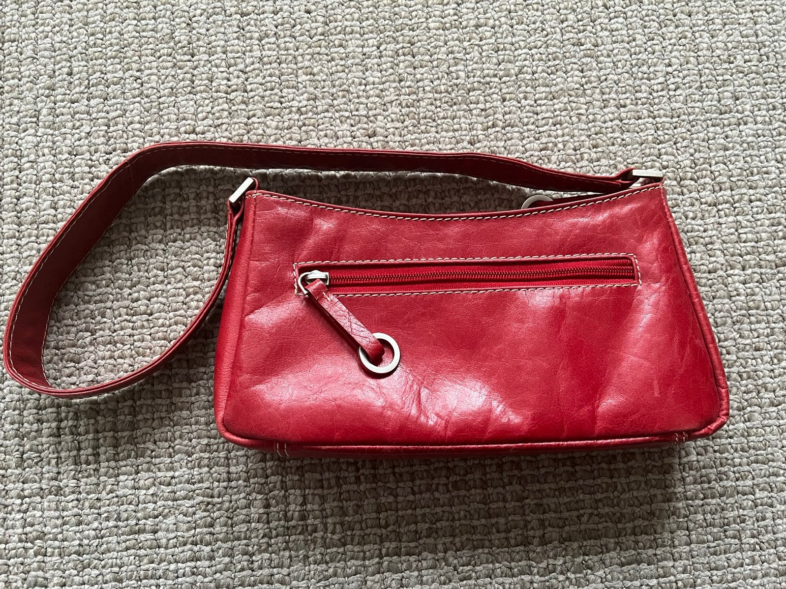 Leren tas Marco Tozzi rood zo goed als nieuw, Sieraden, Tassen en Uiterlijk, Ophalen of Verzenden, Zo goed als nieuw, Rood, Schoudertasje