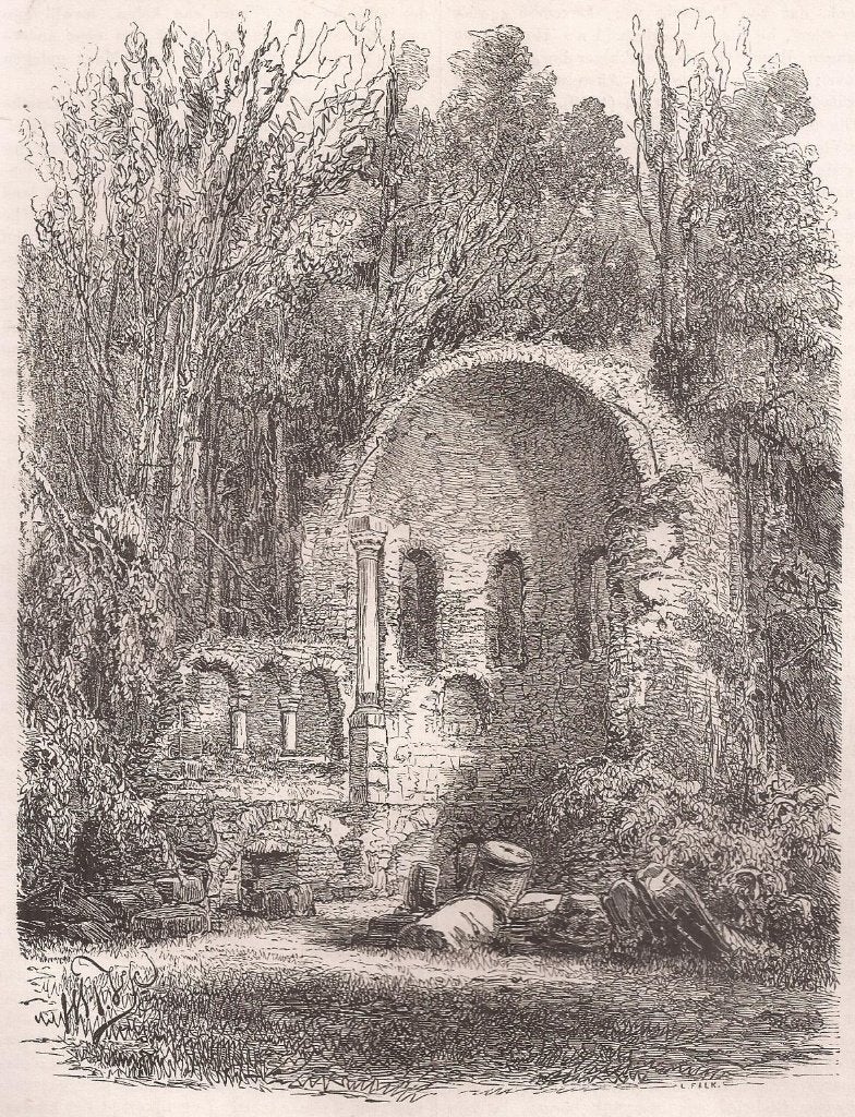 Nijmegen. De Romaansche Kapel te Nijmegen (1871) Houtgravure, 1800 - 1899, Architectuur, 19 cm, Ophalen of Verzenden