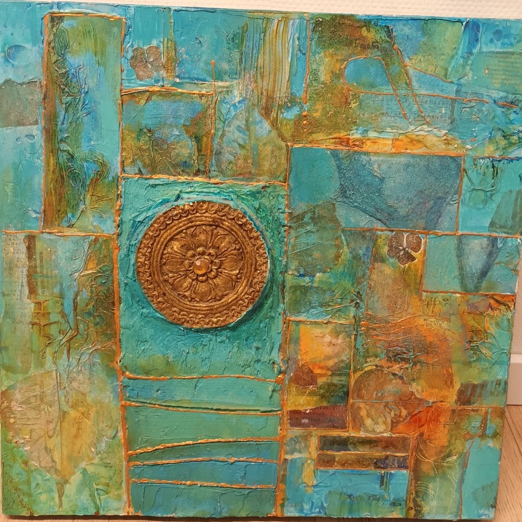 Els Brouwer (Minerva) schilderij, Antiek en Kunst, Ophalen, Overige onderwerpen, Gesigneerd, Gemengde techniek