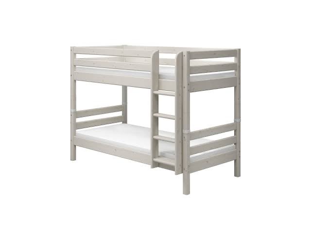 Flexa Stapelbed (ook als losse bedden te gebruiken) met matr, Gebruikt, 90 cm, Eenpersoons, Ophalen of Verzenden
