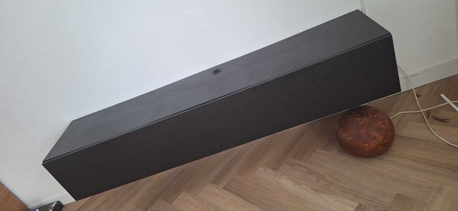 Zwart zwevend tv-meubel 180cm, Huis en Inrichting, Ophalen, 150 tot 200 cm, Zo goed als nieuw, Minder dan 100 cm
