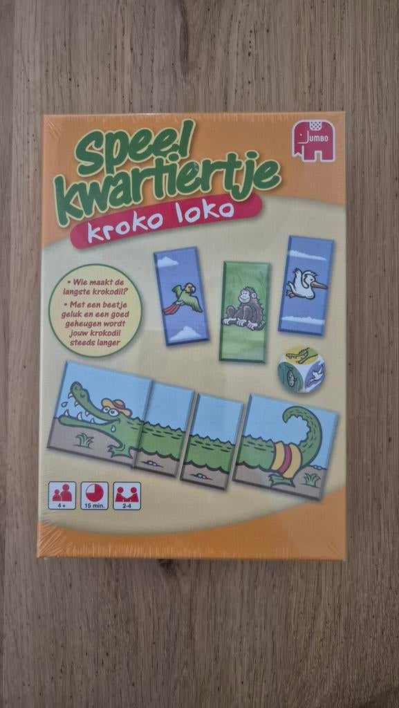 Jumbo Speelkwartiertje Kroko Loko - Nieuw in verpakking, Drie of vier spelers, Ophalen of Verzenden, Nieuw, Jumbo