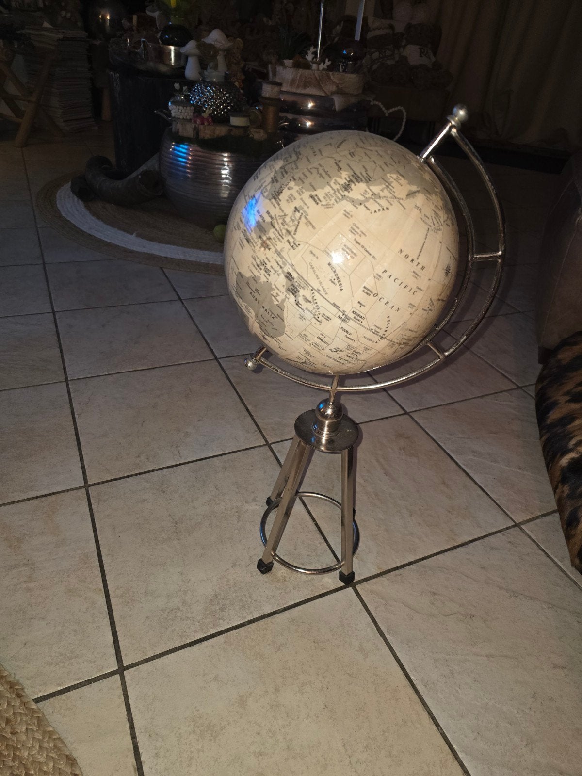 Riviera maison wereldbol groot 50 cm, Ophalen of Verzenden, Zo goed als nieuw