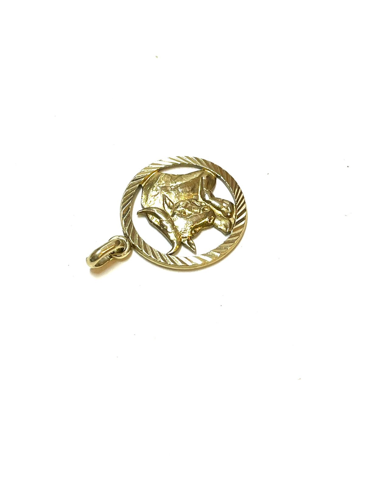 14k gouden sterrenbeeld hanger van de stier, -, -, Ophalen of Verzenden, Zo goed als nieuw