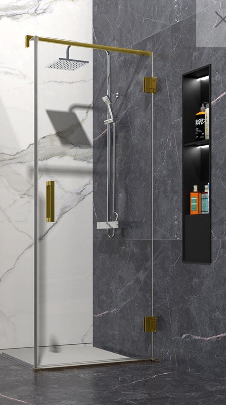 Douchedeur goud messing nano coating 100x200, Ophalen, Nieuw