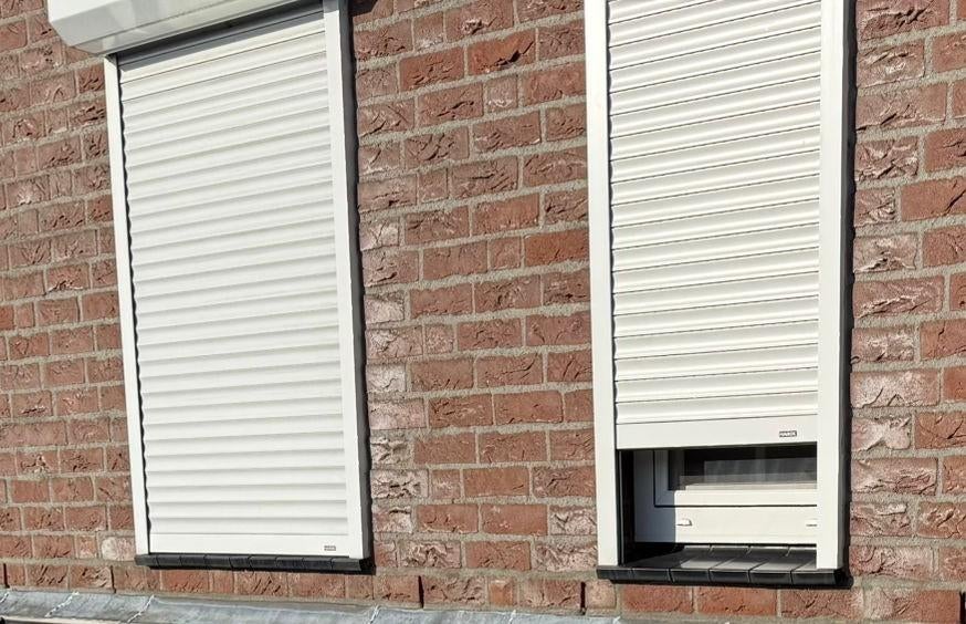 14 Rolluiken (Elektrisch Somfy RTS / handbediend), Ophalen, Gebruikt, 200 cm of meer, Wit