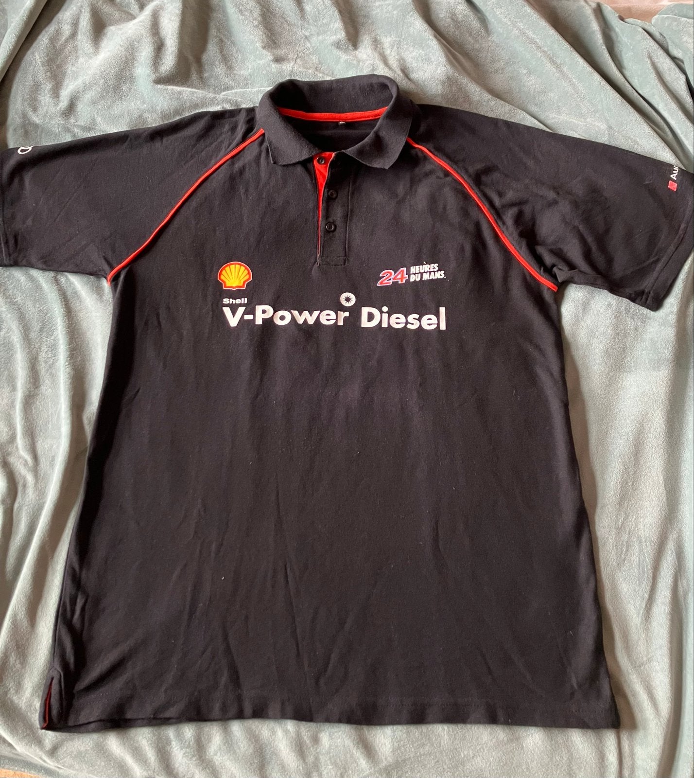 Audi Sport Poloshirt XL - Shell V-Power Diesel, Ophalen of Verzenden, Gedragen, Maat 56/58 (XL), Zwart