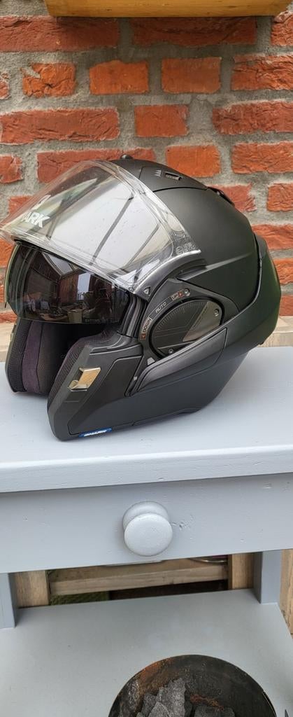 Shark Evo-One 2 Systeemhelm Mat Zwart, Ophalen of Verzenden, Tweedehands, Systeemhelm, Shark