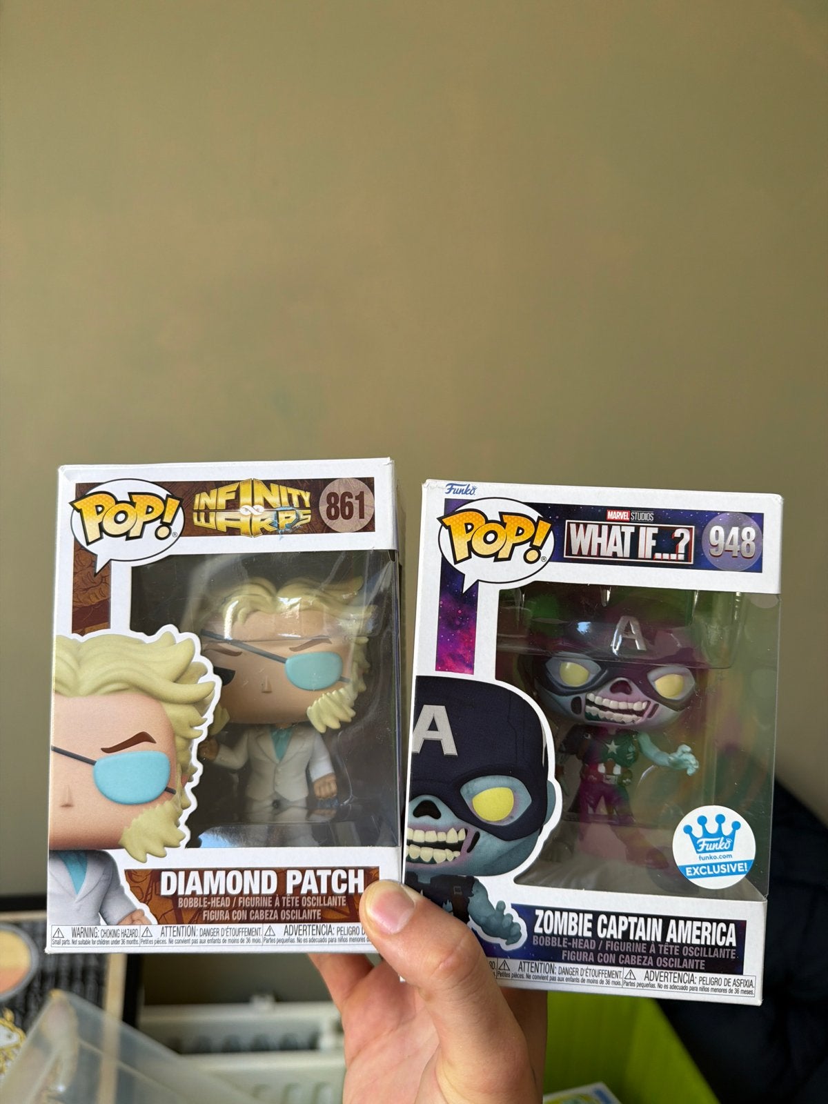 Funko Pop! Diamond Patch & Zombie Captain America, Ophalen of Verzenden, Nieuw