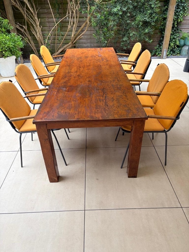 tuintafel set, Tuin en Terras, Ophalen, Gebruikt, 8 zitplaatsen, Tuinset
