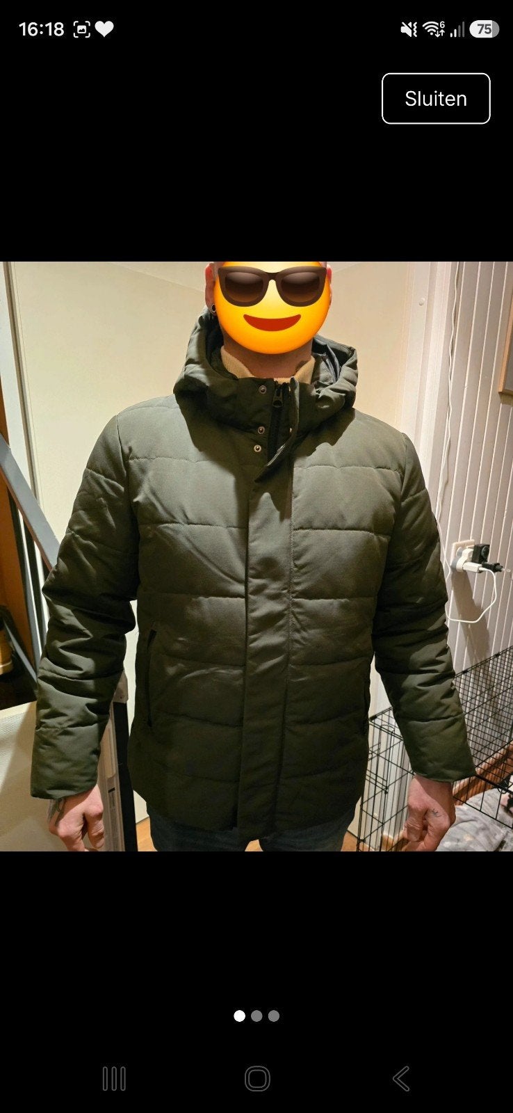 Jack & Jones winterjas - Groen, Maat 52/54 (L), Ophalen of Verzenden, Zo goed als nieuw, Groen