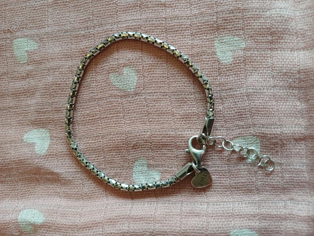 925 zilveren zinzi armband, Ophalen of Verzenden, Zo goed als nieuw, Zilver, Zilver