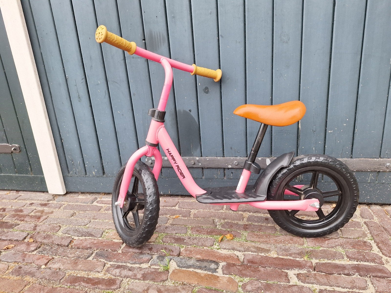 Roze loopfiets, Ophalen, Loopfiets