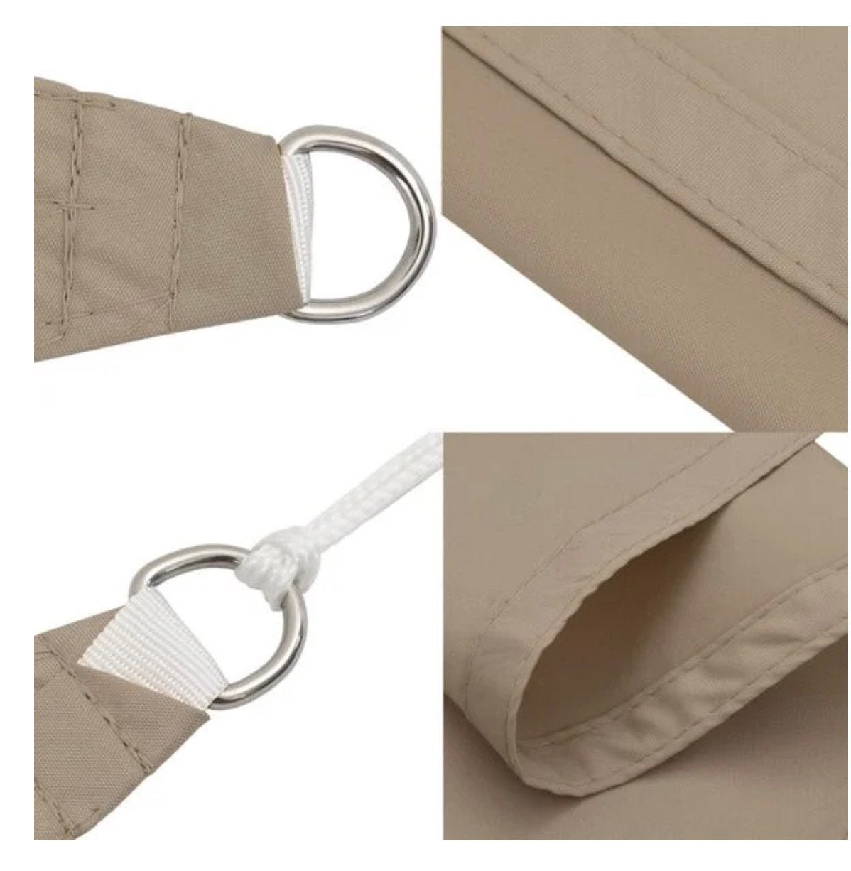 Waterdicht schaduwdoek / zonnescherm taupe kleur, Ophalen of Verzenden, Zo goed als nieuw