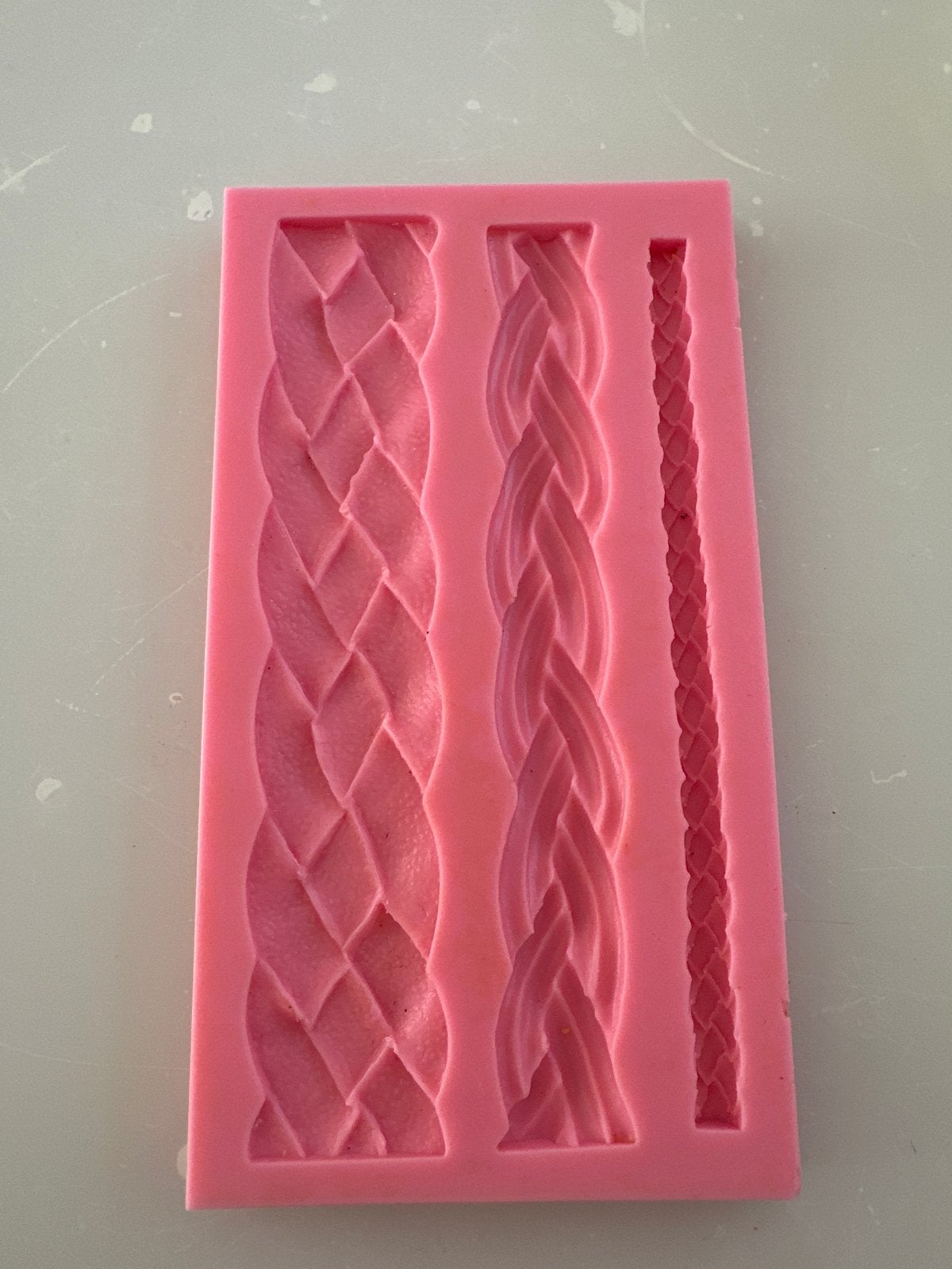 Vlecht Siliconen Mal voor Taartdecoratie, Ophalen of Verzenden, Zo goed als nieuw, Taarten of Cupcakes, Versiering