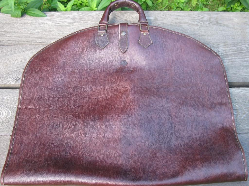 MULBERRY KOSTUUMTAS/SUITCARRIER LEER/LEATHER, Ophalen of Verzenden, Gebruikt, Bruin, Overige typen