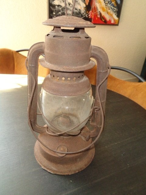 Fraaie oude stormlamp / lantaarn Feuerhand., Ophalen of Verzenden