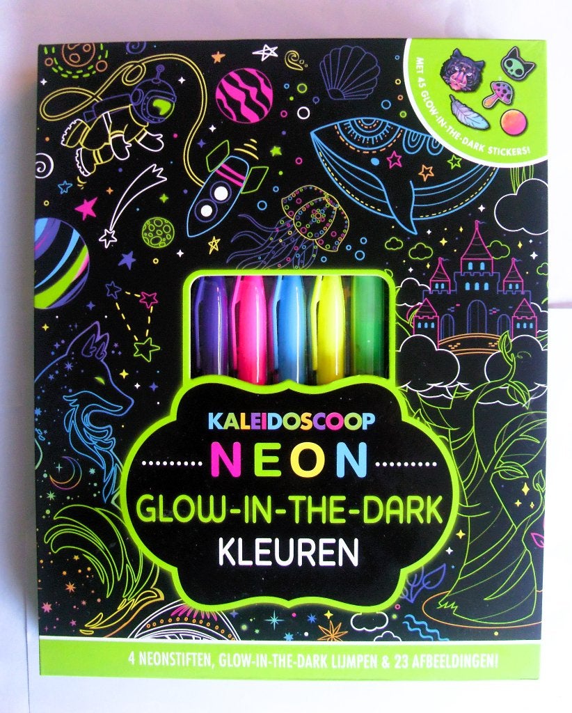 Neon kleurboek met glow in the dark stickers - NIEUW !!!, Ophalen of Verzenden, Nieuw, Overige typen