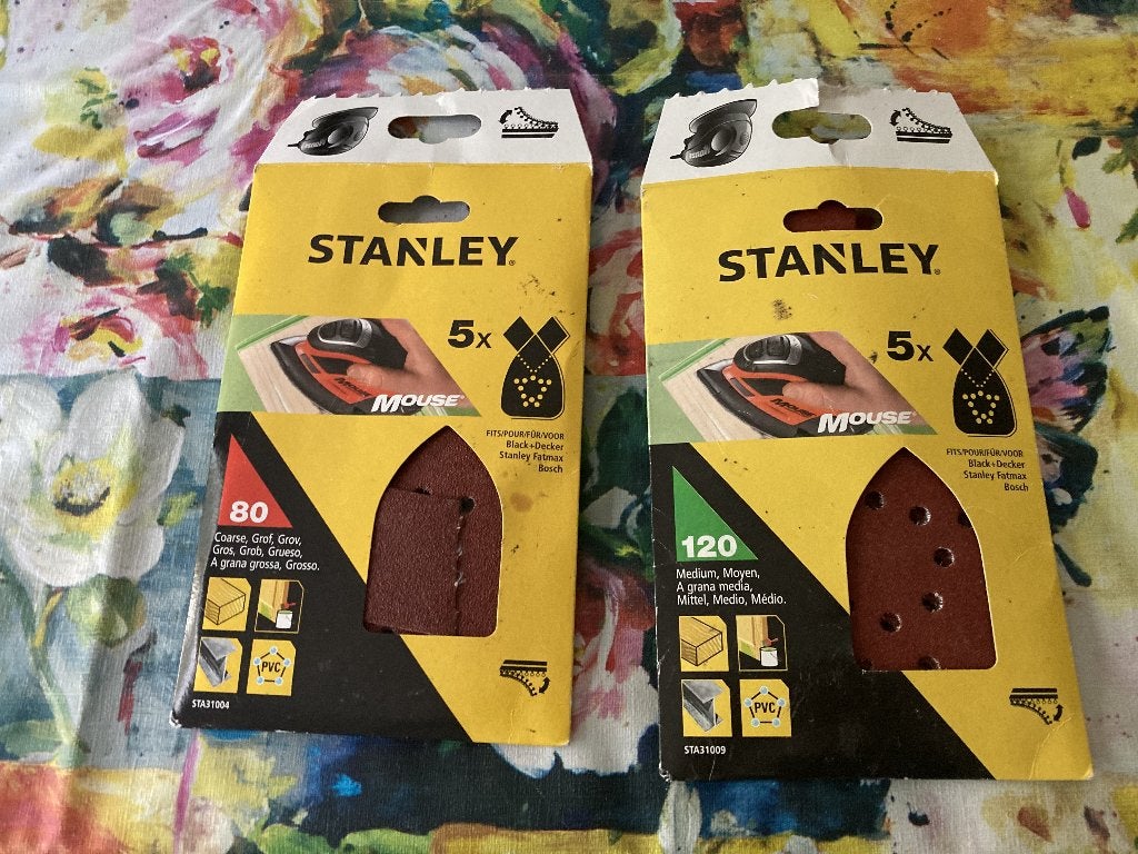 stanley schuurpapier black+decker mouse 80 en 120, Ophalen of Verzenden, Nieuw, Minder dan 600 watt, Overige typen