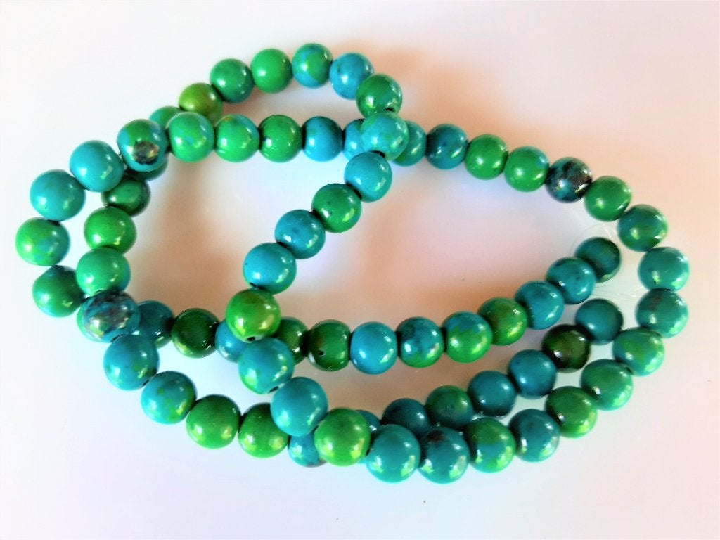 Chrysocolla chinees kraal rond circa 6 mm, Ophalen, Nieuw, Kraal