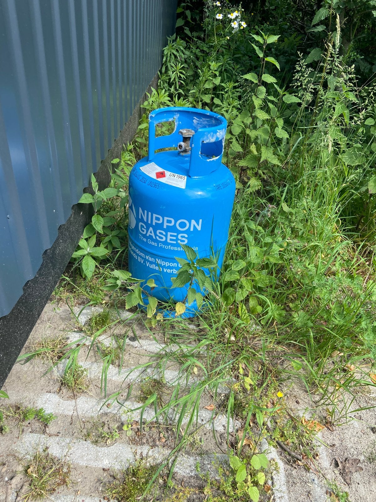 Gasfles voor propaan, Ophalen, Gebruikt