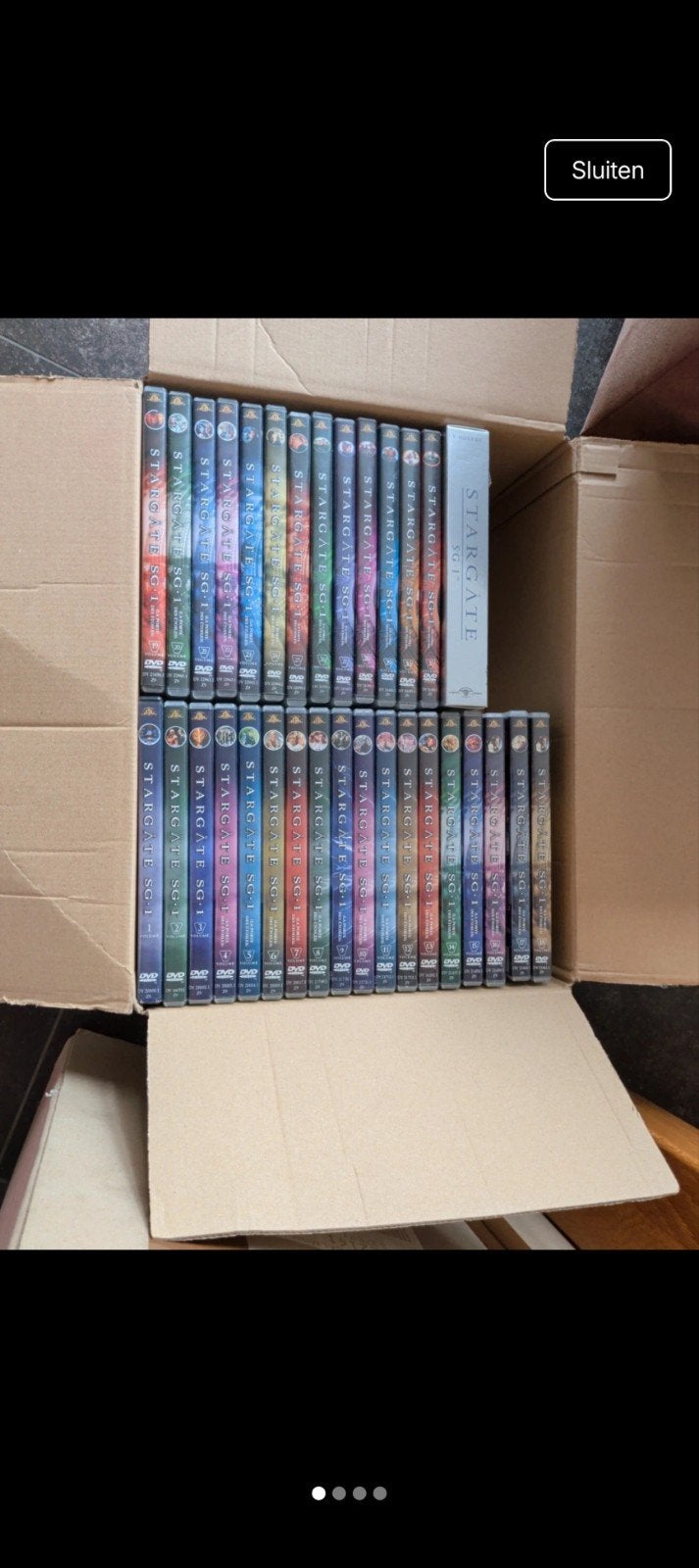 Stargate serie 1 tm 3 en grijze box, Alle leeftijden, Ophalen of Verzenden, Zo goed als nieuw