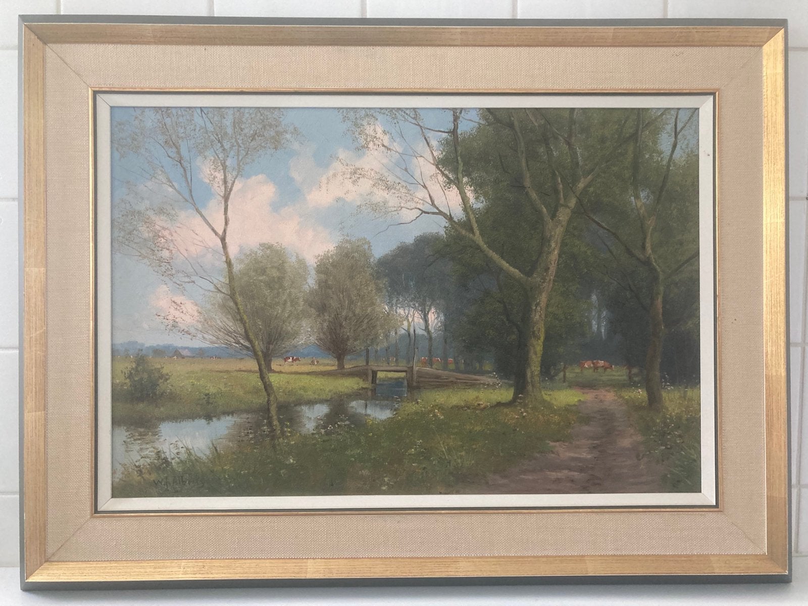W.J. Alberts - Achterhoek, Antiek en Kunst, Kunst | Schilderijen | Klassiek, Ophalen