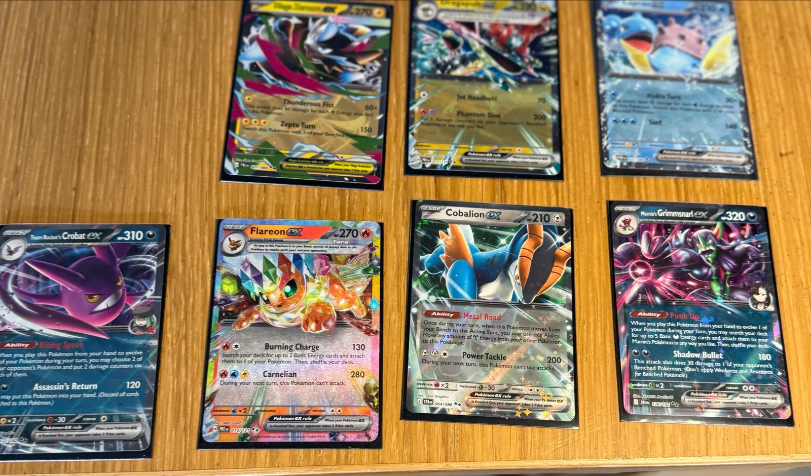 TCG Pokémon EX - Flareon, Zeraora, Cobalion, Crobat, Lap, Ophalen of Verzenden, Zo goed als nieuw, Meerdere kaarten, Foil