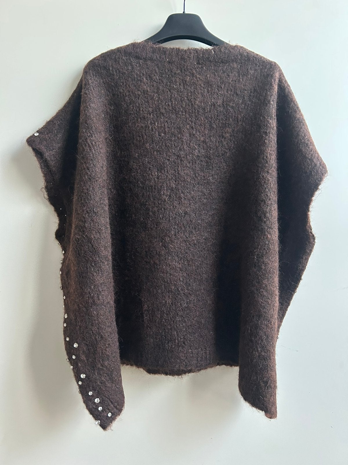 GOLD AND SILVER mouwloze oversized trui bruin met strass TU, Parijs, Nieuw, Ophalen of Verzenden, Gold and Silver