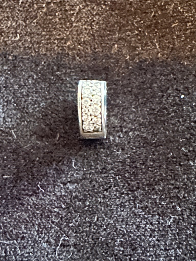 Orginele pandora clip bedel hart met strass steentjes, Sieraden, Tassen en Uiterlijk, Pandora, Ophalen of Verzenden, Zo goed als nieuw