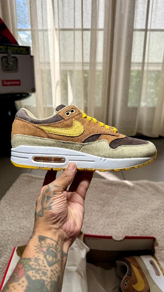 Nike Air Max 1 Premium Ugly Duckling (Pecan), Overige kleuren, Nike, Nieuw, Ophalen of Verzenden