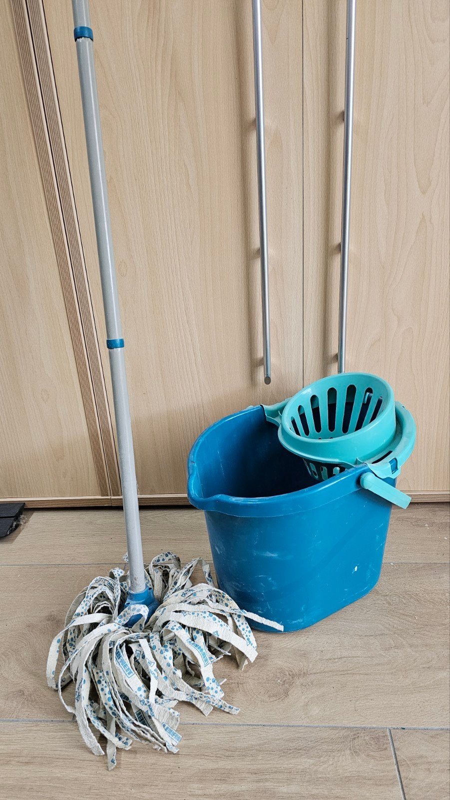 Koopje! €5 Leifheit schoonmaakset, Ophalen of Verzenden, Mop of Dweil