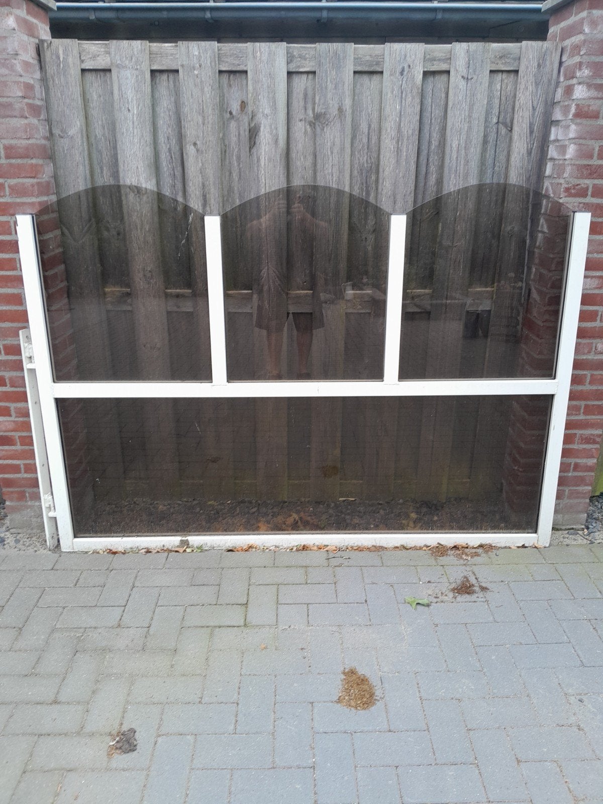 Terrasscherm windscherm afscheiding, Ophalen, 160 cm of meer, Glasplaat, 160 cm of meer