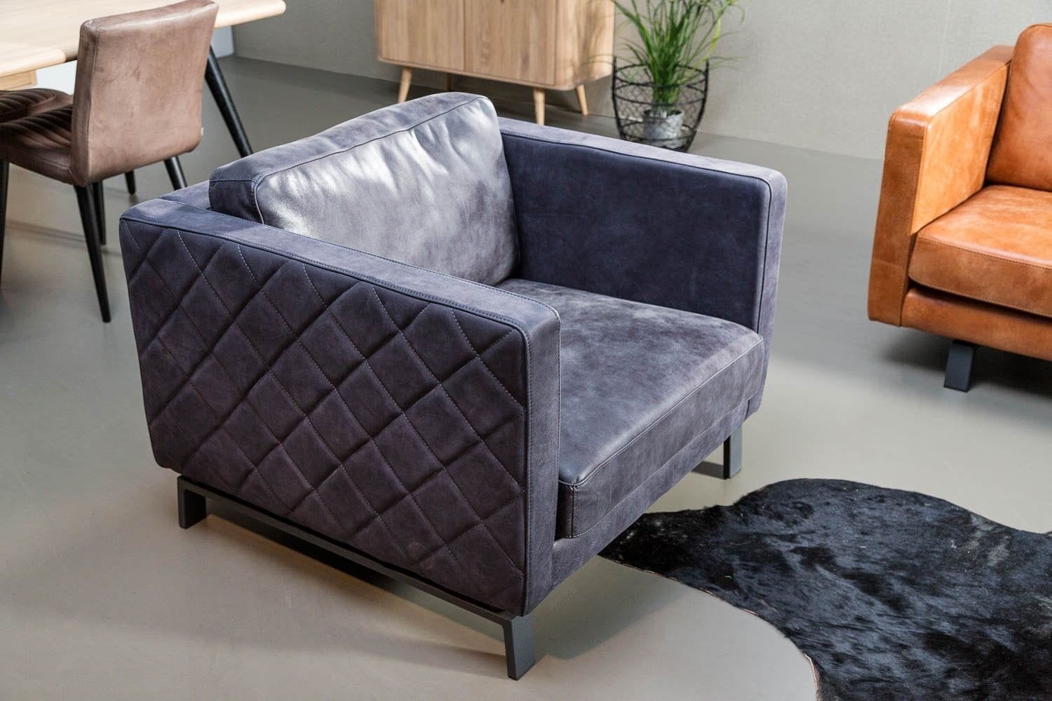 Loveseat Nuance Goossens, als nieuw!, Ophalen, Tweepersoons, Minder dan 150 cm, Leer