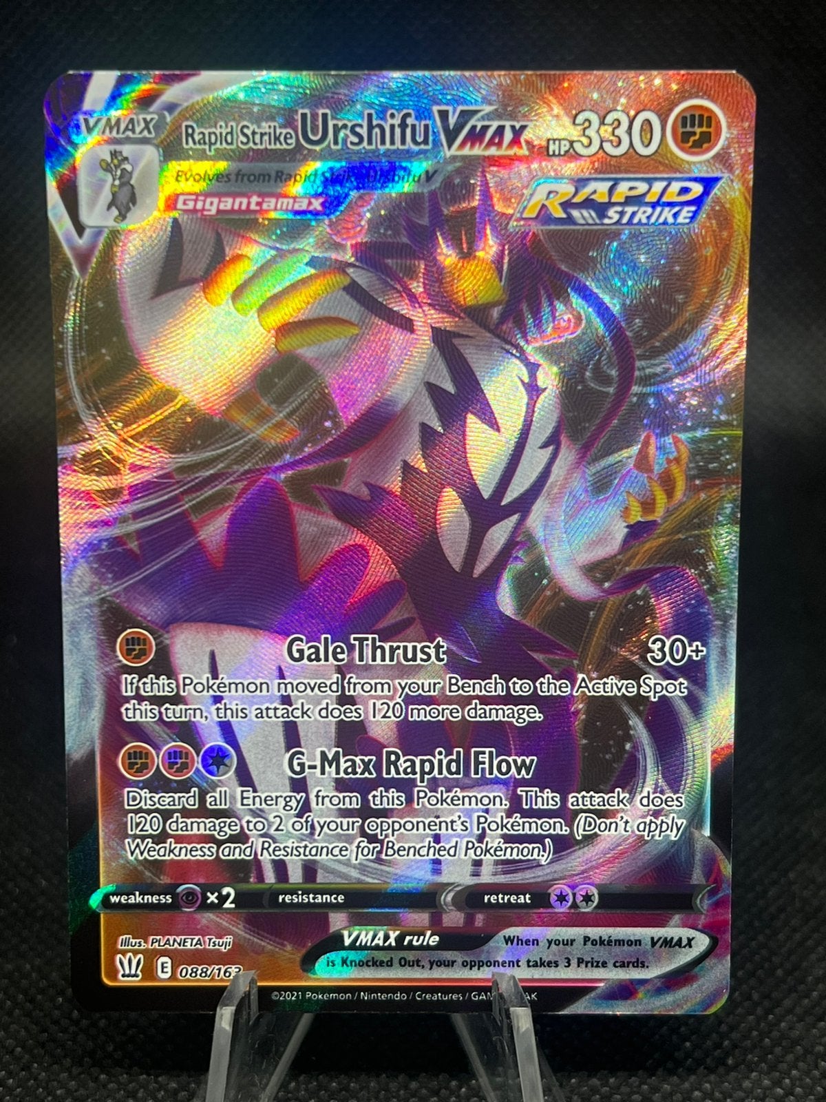 Rapid Strike Urshifu VMAX #88 Pokémon Battle Styles, Verzenden, Zo goed als nieuw, Losse kaart, Foil
