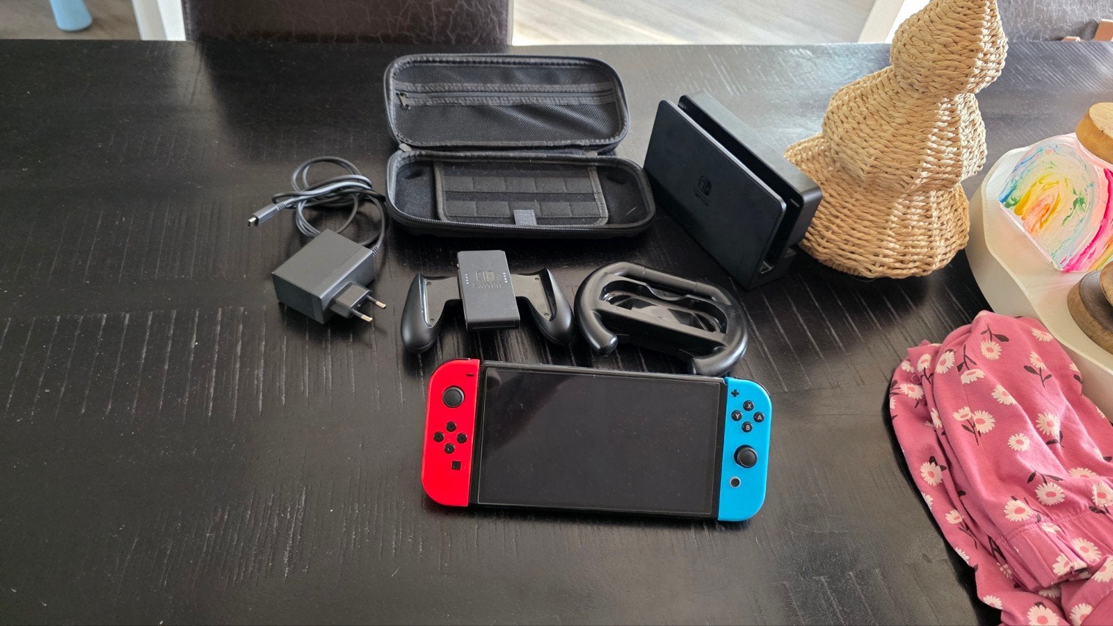 nintendo switch Oled. met controller en stuur