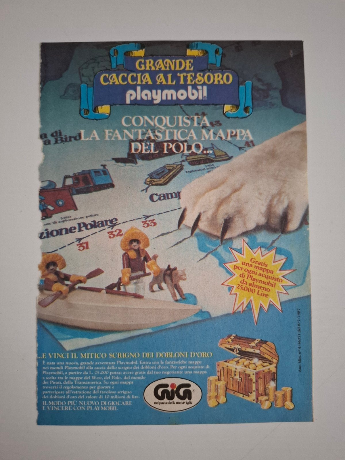 Vintage GIG Playmobil reclame advertentie poolexpeditie, Kinderen en Baby's, Ophalen, Gebruikt, Complete set, Overige typen