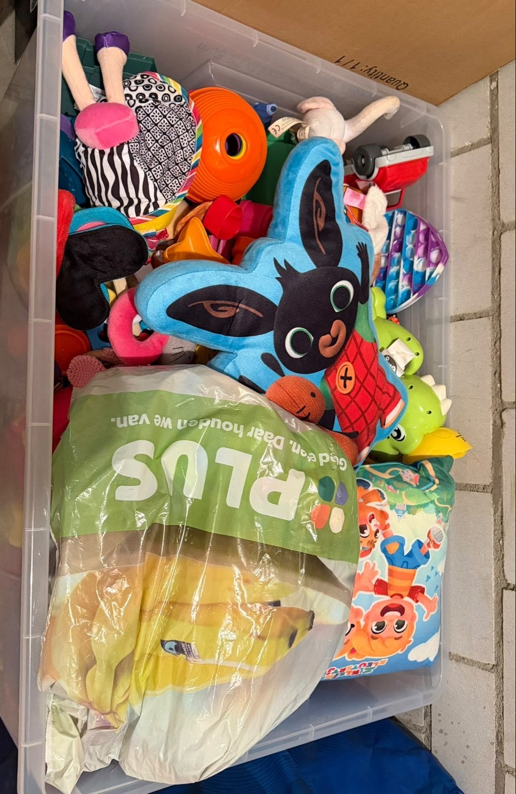 Grote doos met speelgoed voor baby's en peuters, Ophalen, Gebruikt, Jongen of Meisje