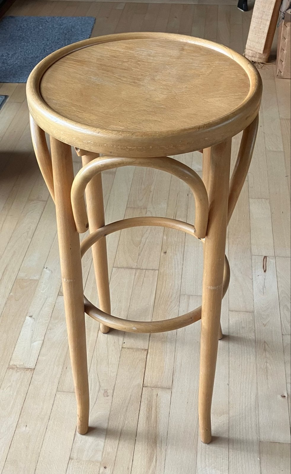 Thonet Beuken barkruk 75 cm, Ophalen, Gebruikt, 60 tot 90 cm, 1 kruk