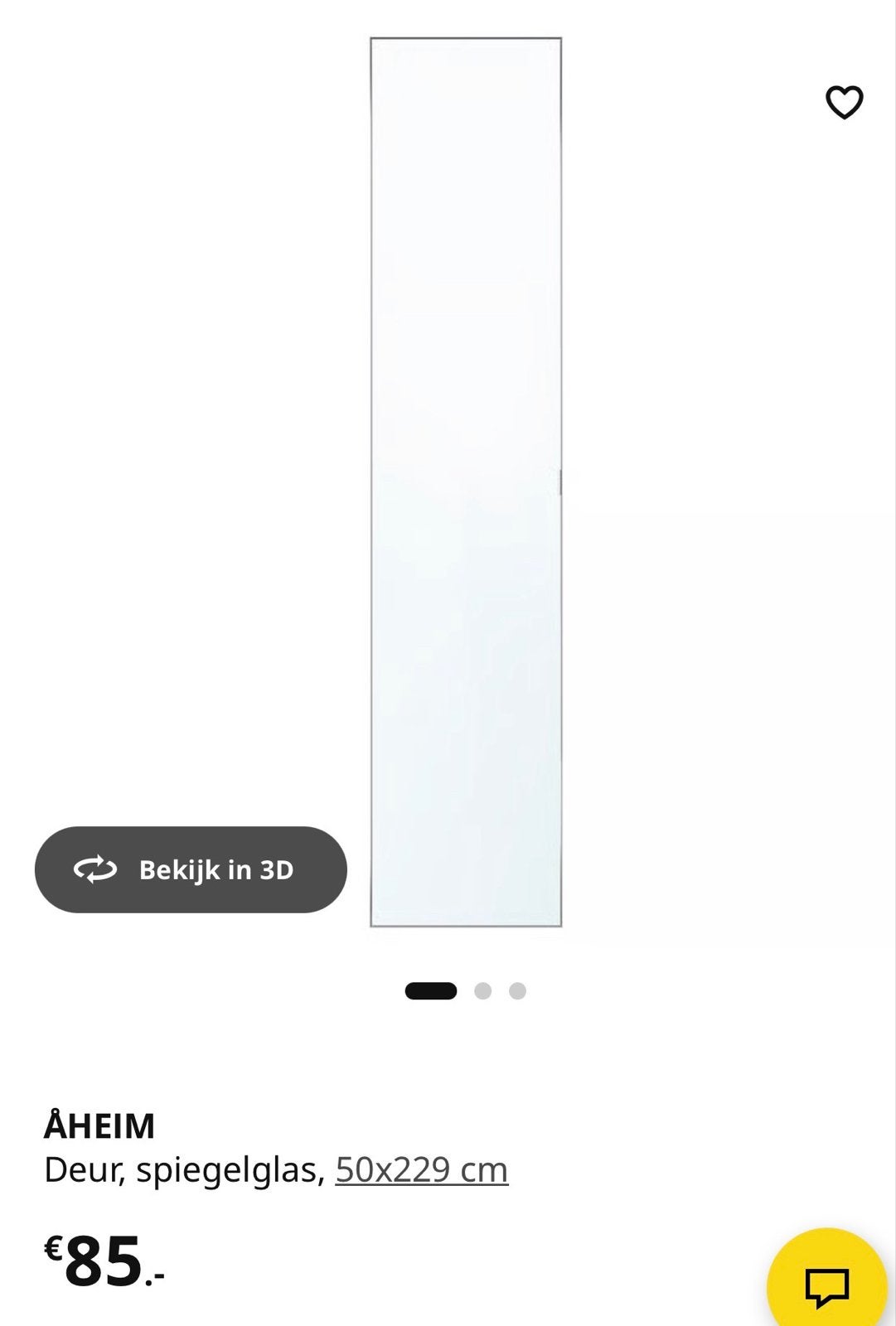 4x IKEA AHEIM Spiegelglas Deuren voor PAX Kast 236cm, Ophalen, 200 cm of meer, 150 tot 200 cm, Minder dan 25 cm