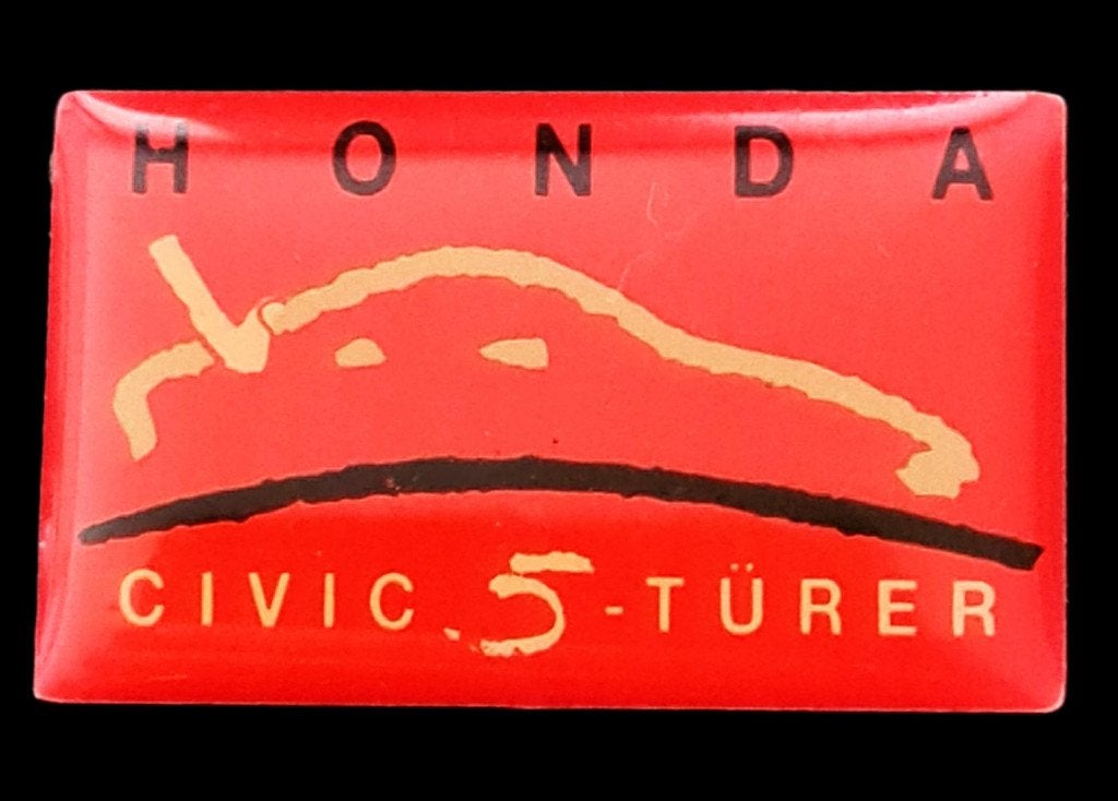 Honda Civic 5 turen pin, Verzamelen, Speldjes, Pins en Buttons, Verzenden, Nieuw, Stad of Land, Speldje of Pin