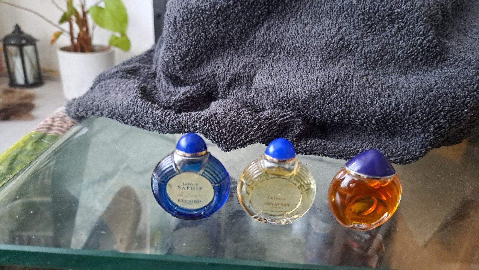 Boucheron Jaipur Saphir Miniatuur Parfum Set, Ophalen of Verzenden, Zo goed als nieuw