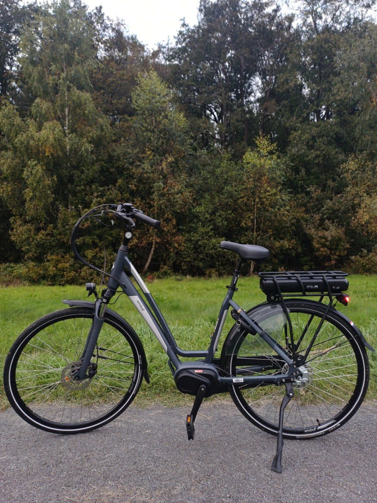 Amslod Wellington e-bike middenmotor – slechts 600 km, Overige merken, Ophalen of Verzenden, Zo goed als nieuw, 50 km per accu of meer