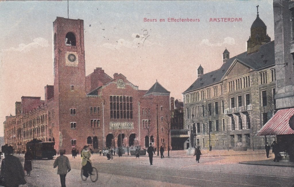 Amsterdam - Beurs en Effectenbeurs 1920, Verzenden, Voor 1920, Gelopen, Noord-Holland