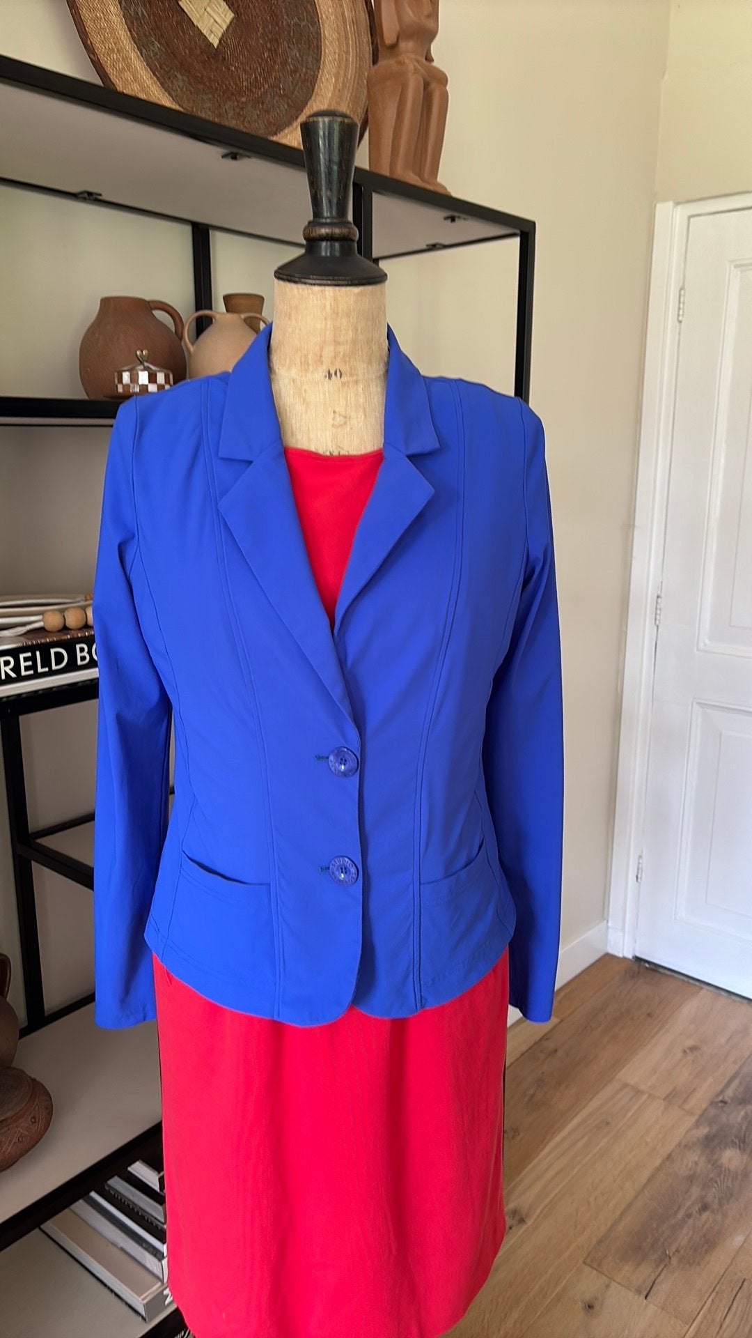 Studio Anneloes kobaltblauwe blazer stretch travel M nieuw, Kleding | Dames, Maat 38/40 (M), Nieuw, Jasje, Verzenden