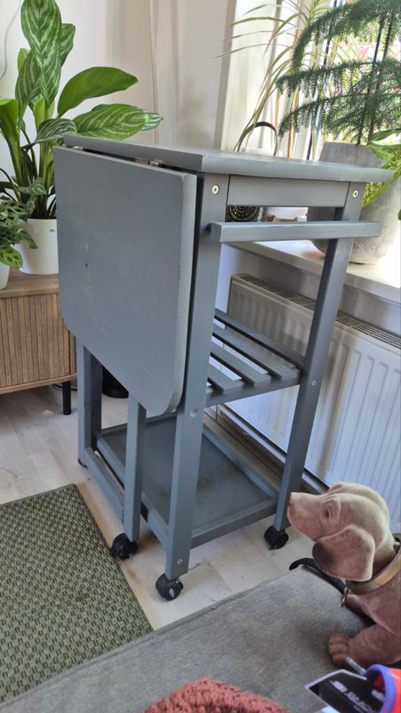 Koffietafel sidetable keukentrolley trolley, Ophalen, Gebruikt, 50 tot 100 cm, 25 tot 50 cm
