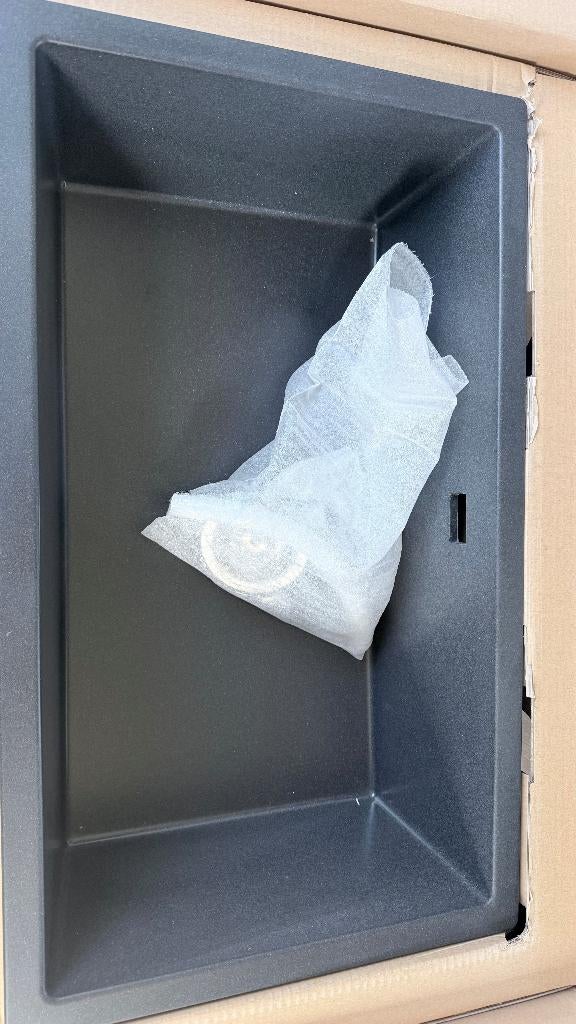 spoelbak graniet nieuw Reginox amsterdam 72, Huis en Inrichting, Keuken | Keukenelementen, Ophalen, Zwart, Nieuw, 50 tot 100 cm