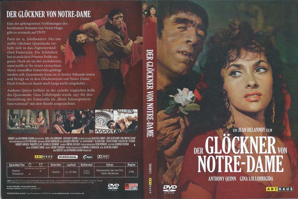 The Hunchback of Notre Dame 1956 DVD met Gina Lollo, Alle leeftijden, Drama, Ophalen of Verzenden, Zo goed als nieuw